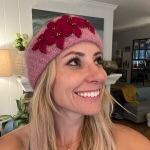 French Knot Womens Felt Flower Headband